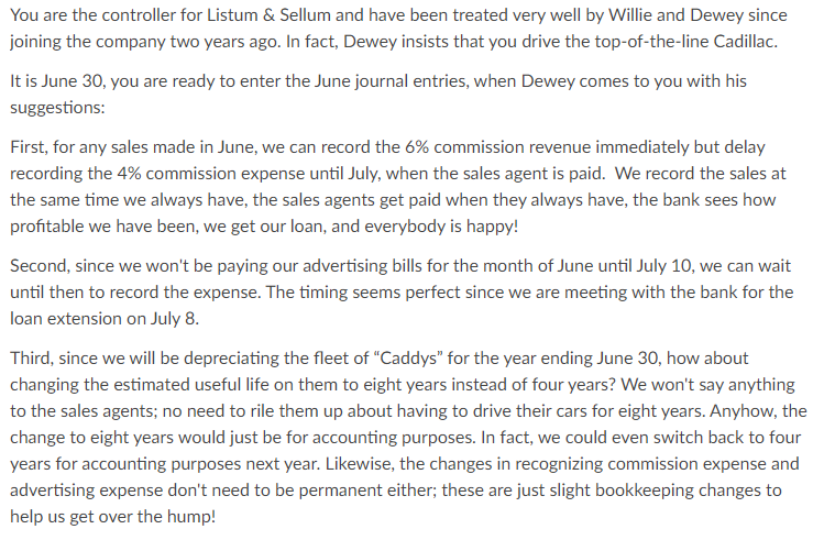 perspective of GAAP. Explain in your answer why each of the 3