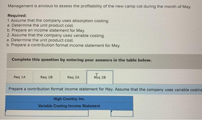 be marketed throughout the United States. The following cost and revenue data