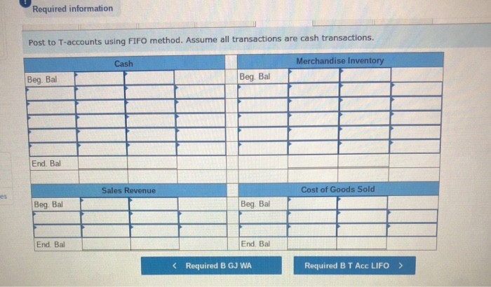 Shop sold 1,110 T-shirts for $23 each b. Record the above transactions