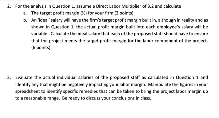 The table below presents a cost estimate WBS submitted with a proposal