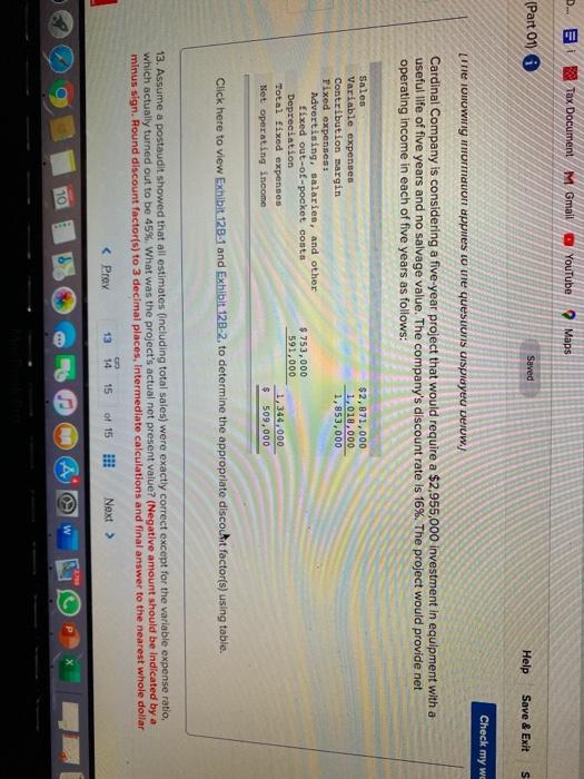  D. ETax Document M Gmail YouTube Maps (Part 01) Saved Help