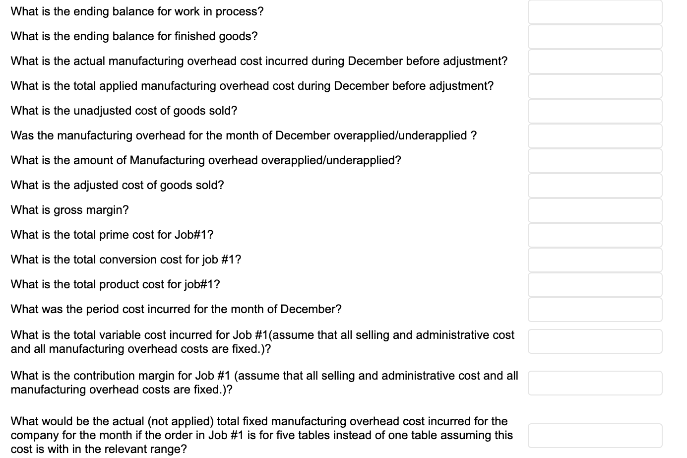 the customer. This month, you have been asked to develop and manufacture