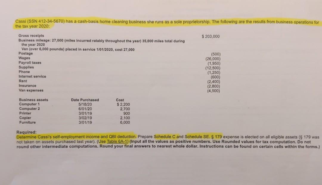 I need to know where to put the information on the schedule