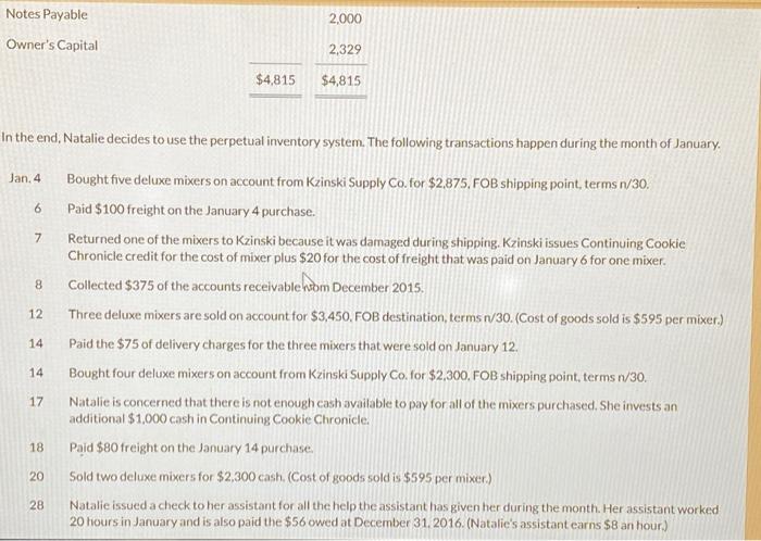 is considering other opportunities to develop her business. One opportunity is the