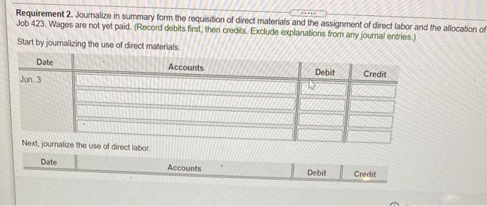 Best uses job order costing On June 2, Best began production of