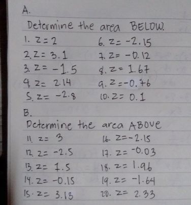  A. Determine the area BELOW. 1. 2 : 2 6. 2=