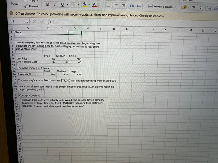 Cut Copy Format Paste B I U- Merge & Center % Office
