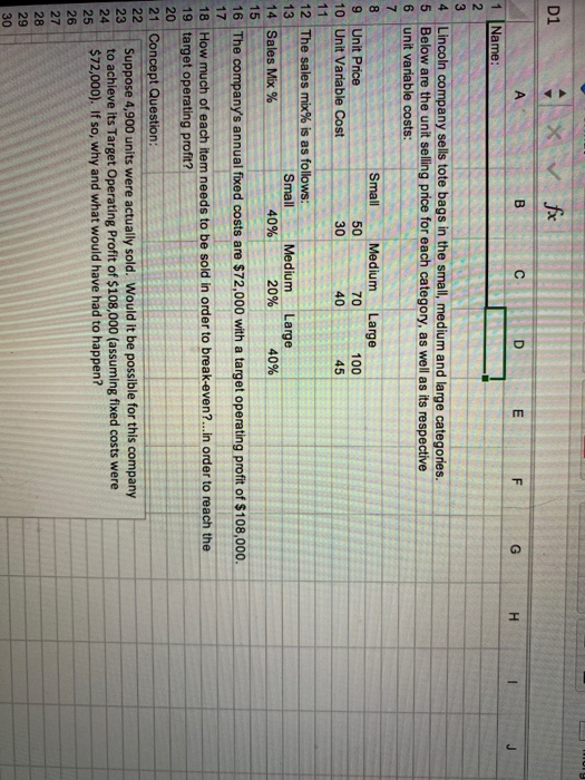 October November 6 Unt Sales 8.000 12.000 7 8 Cost of Food