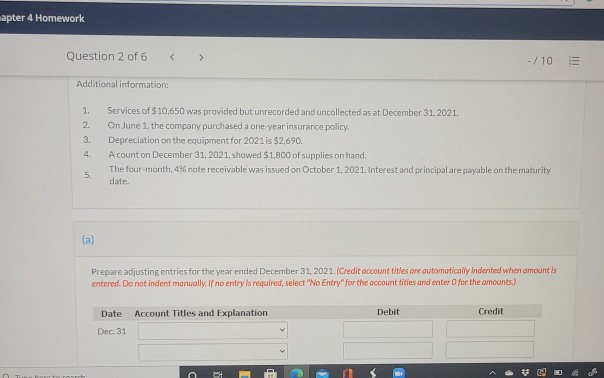 The unadjusted trial balance for Carla Vista Engineering at its year end,