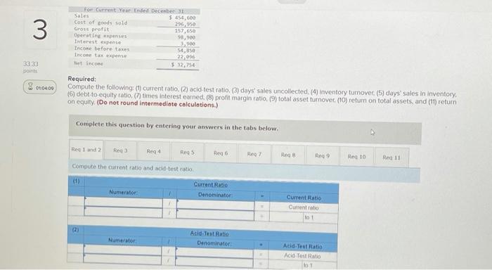 Corporation follow. (All sales were on credit selected balance sheet amounts at