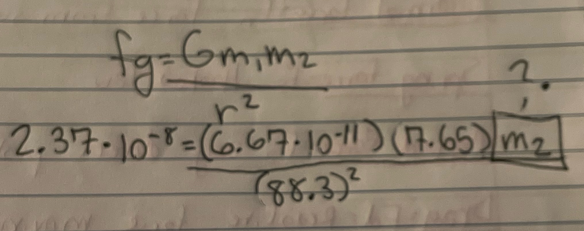 When using the equation above and plugging in the given values, what