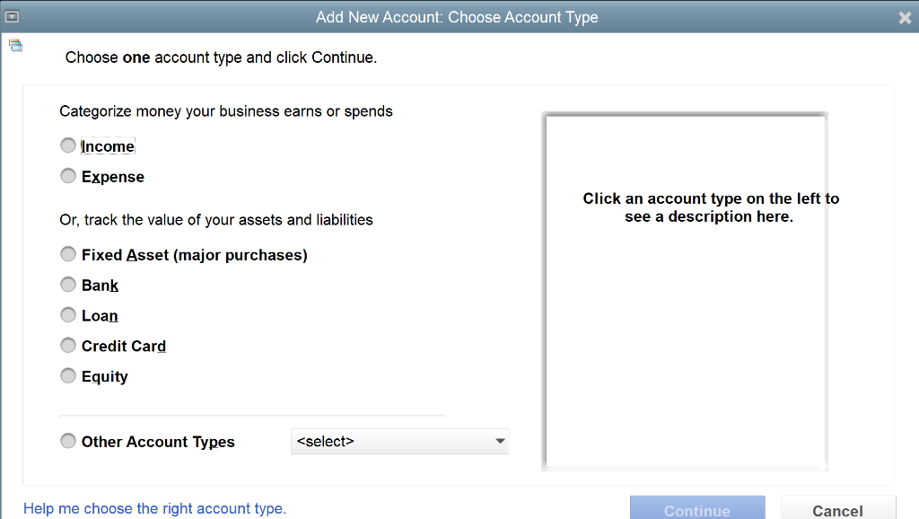 How do you set up each account in QuickBooks? Add New Account: