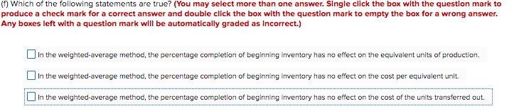 Units in process Completion with respect to materials Completion with respect to