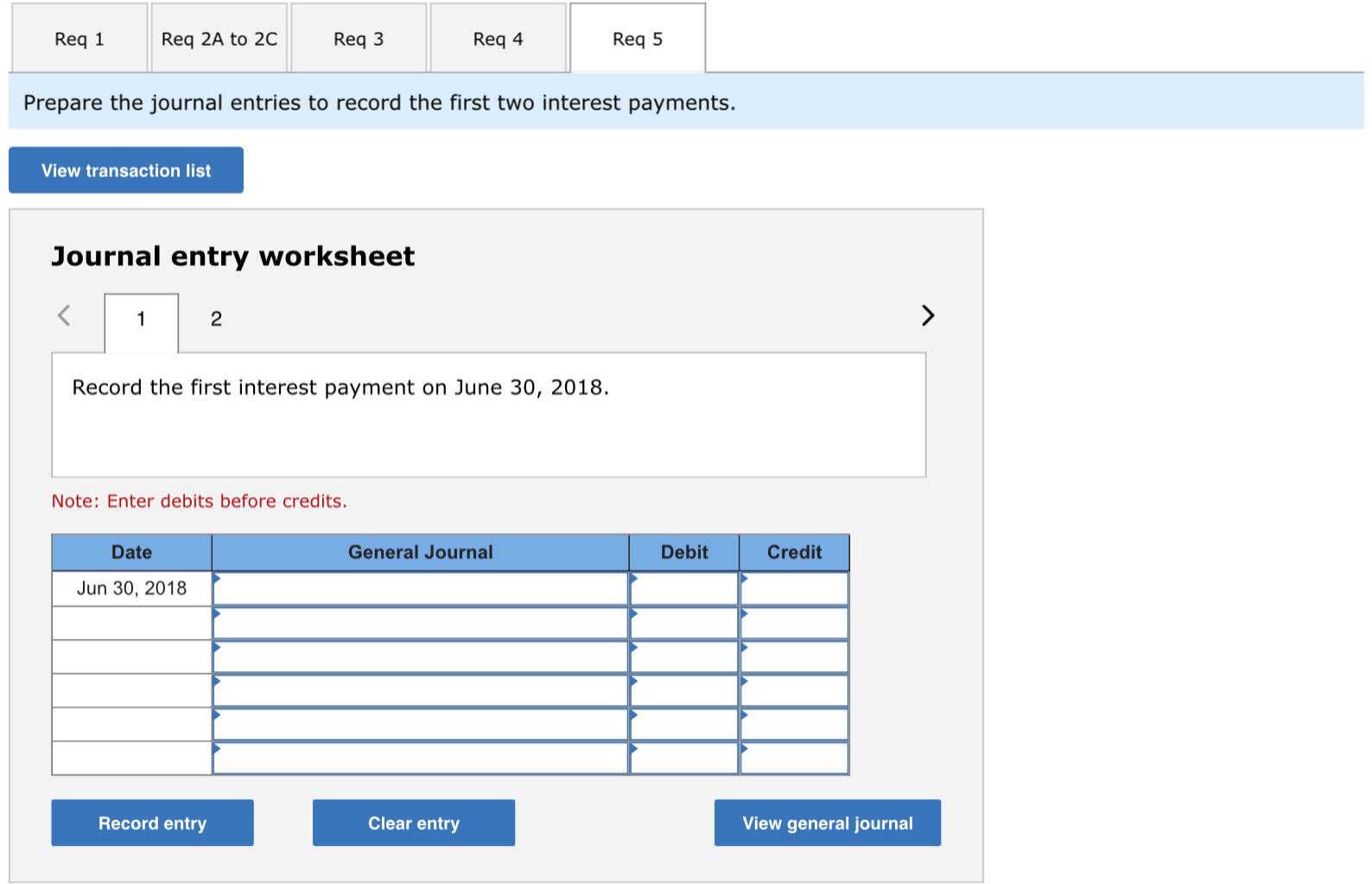 For each semiannual period, complete the table below to calculate the straight-line