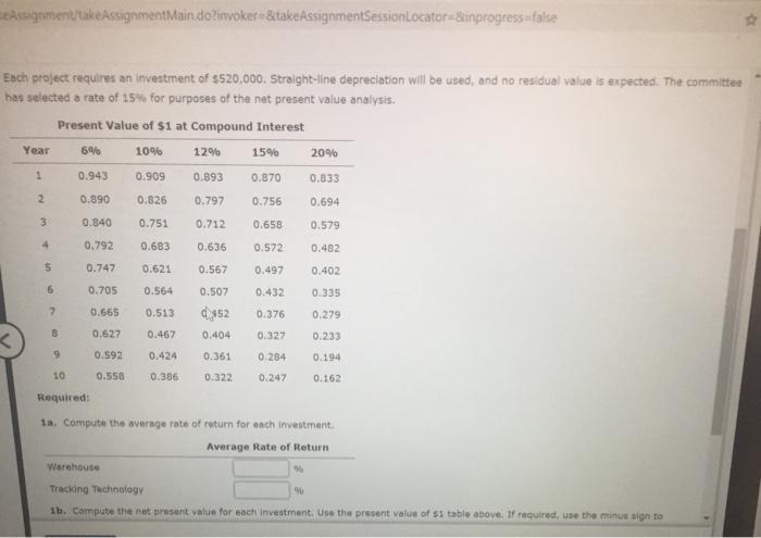 The capital investment committee of Ells Transport and Storage Inc. is considering