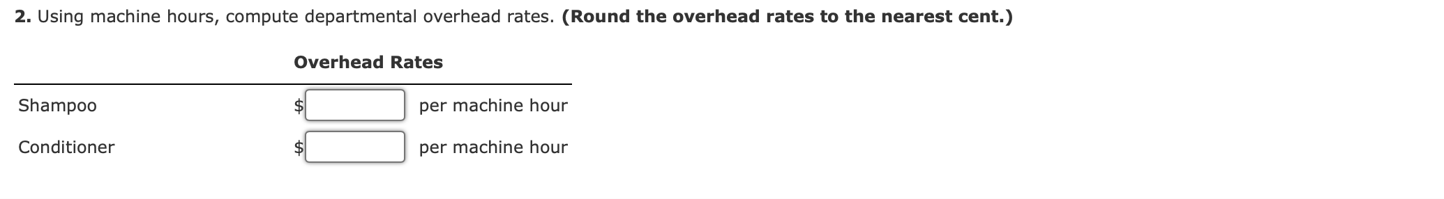 Power, General Factory, and Purchasing. Budgeted data on the five departments are