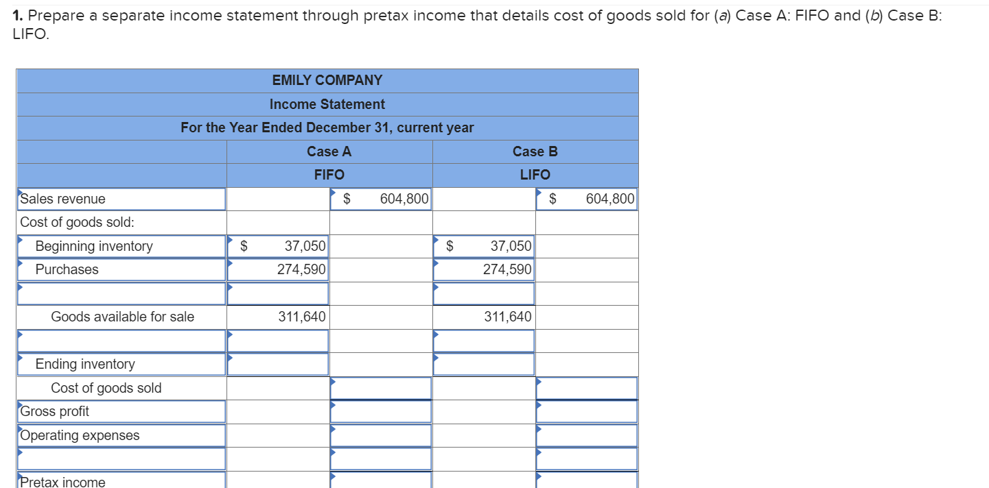 and Interpreting the Financial Statement Effects of LIFO and FIFO LO7-2, 7-3