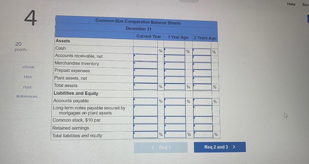 my 4 Simon Company's year-end balance sheets follow. Current Yr 1 Yr
