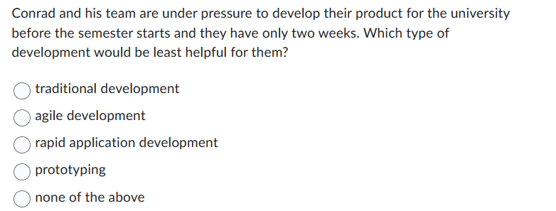 Conrad and his team are under pressure to develop their product