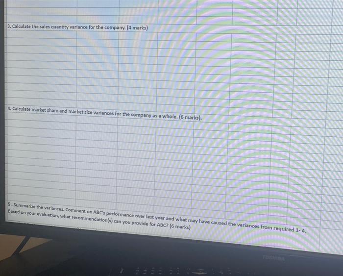 (24 Marks) Version C ABC Co. manufactures widgets and has the following