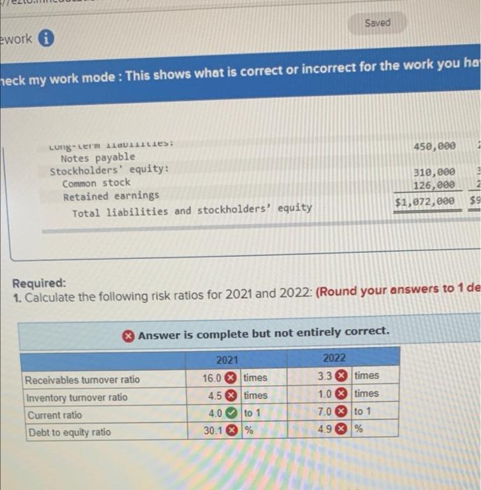 the ones in red are incorrect Saved work 6 ha neck my
