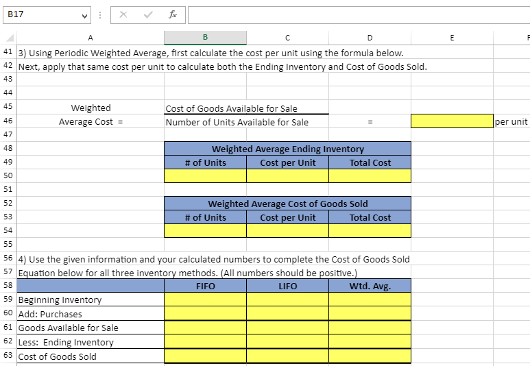 fic B D 3 # of Units Total Cost 400.00 594.00 Cost