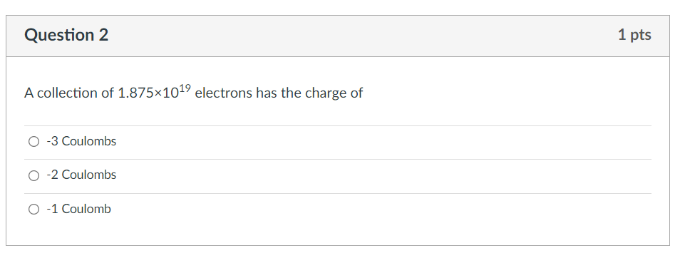 magnitude of the charge of the electron is 0 zero. 0 much