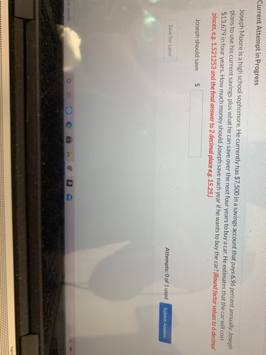  Current Attempt in Progress Joseph Moore is a high school sophomore.