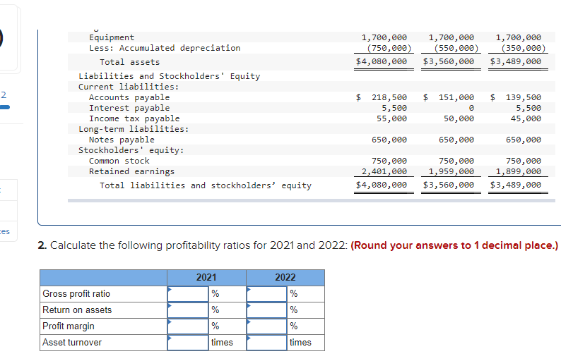 provided below. of 2 THE ATHLETIC ATTIC Income Statements For the years