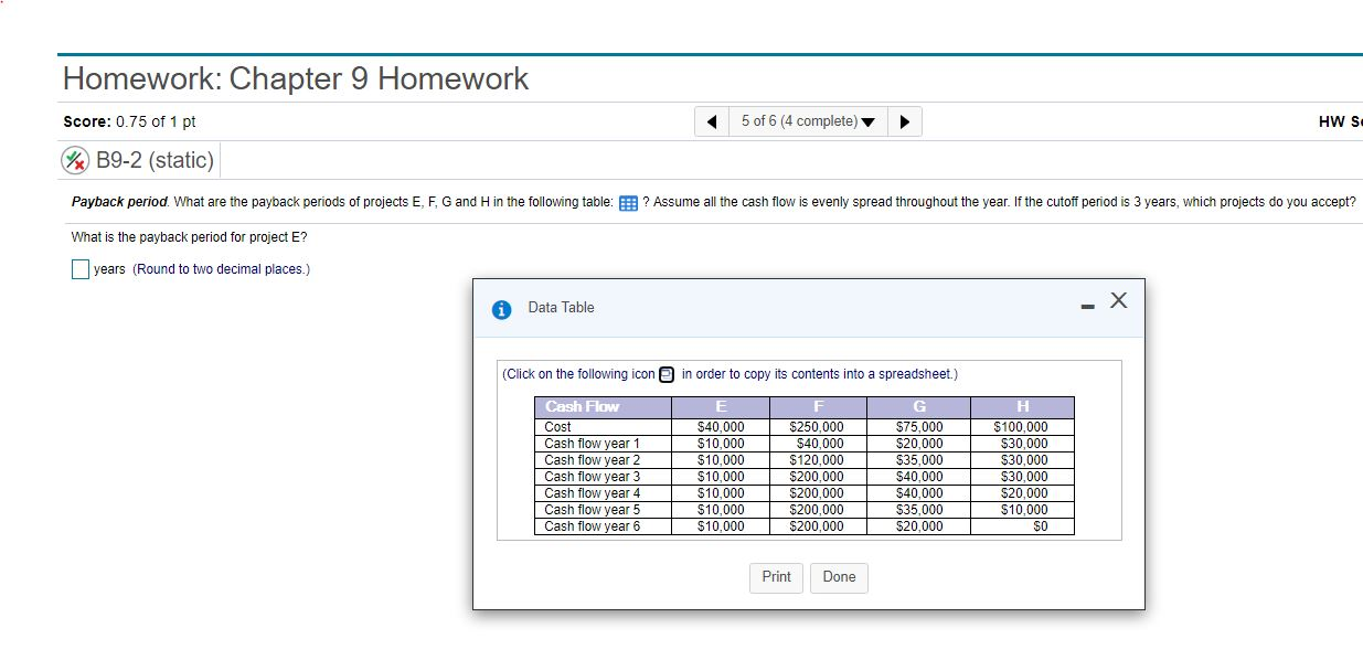 Please show how this can be worked in excel. Homework: Chapter 9