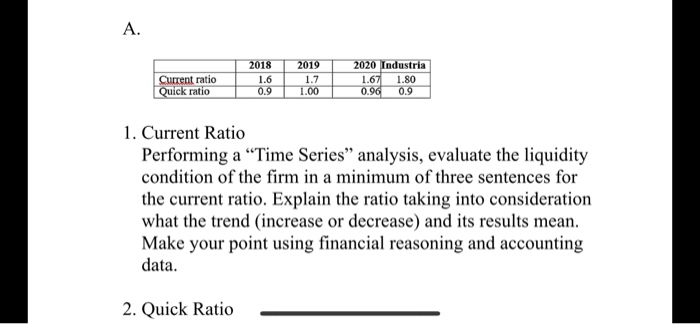 liquidity condition of the firm in a minimum of three sentences for