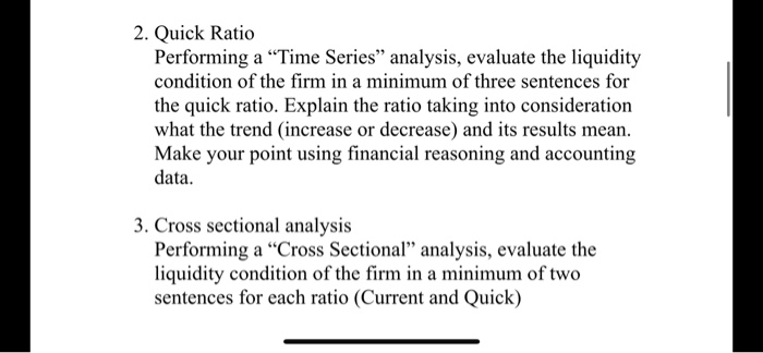 the current ratio. Explain the ratio taking into consideration what the trend