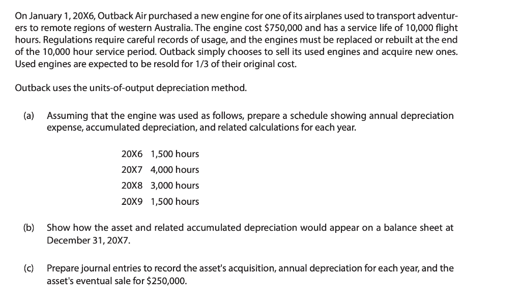 and an estimated 4 year life. Please complete the account analysis, necessary