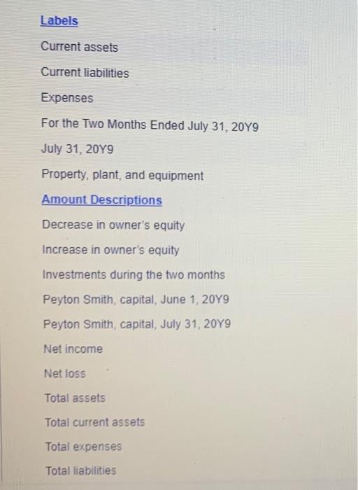 accounts for the exact wording of the account titles CNOW journals do