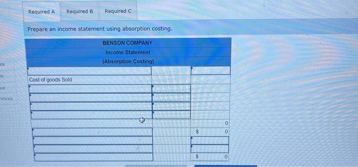 Company incurred manufacturing overhead cost for the year as follows. Direct materials