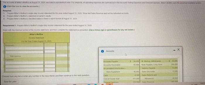 operating expenses are summarized in the accounts Selling Expenses and General Expenses
