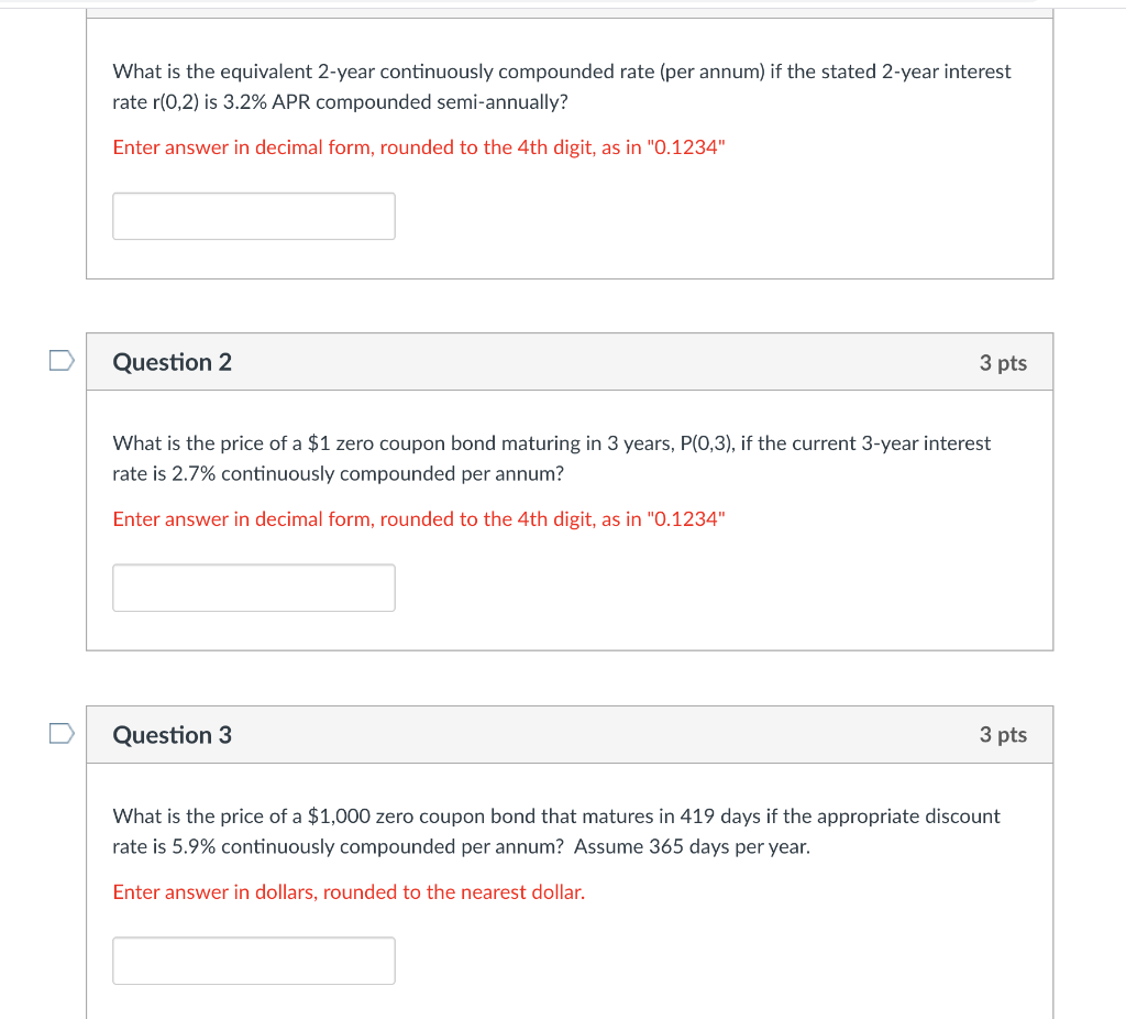 What is the equivalent 2-year continuously compounded rate (per annum) if