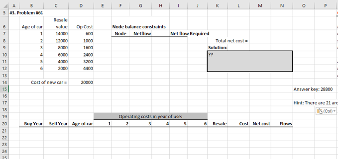 PLEASE SHOW FORMULAS AND SOLVERS IN THIS FORMAT!! 60. Suppose it costs
