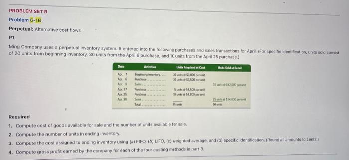 please help me asap!! i would be so thankfullll PROBLEM SET B