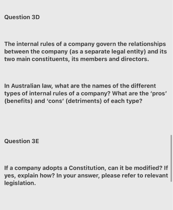 answer both questions within 400 -500 word each answer Question 3D The