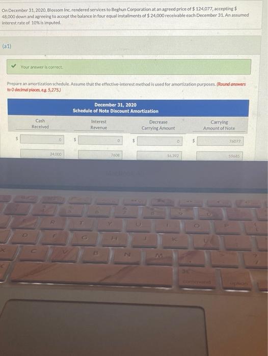 the entries that would be recorded by Blossom Inc. for the sale