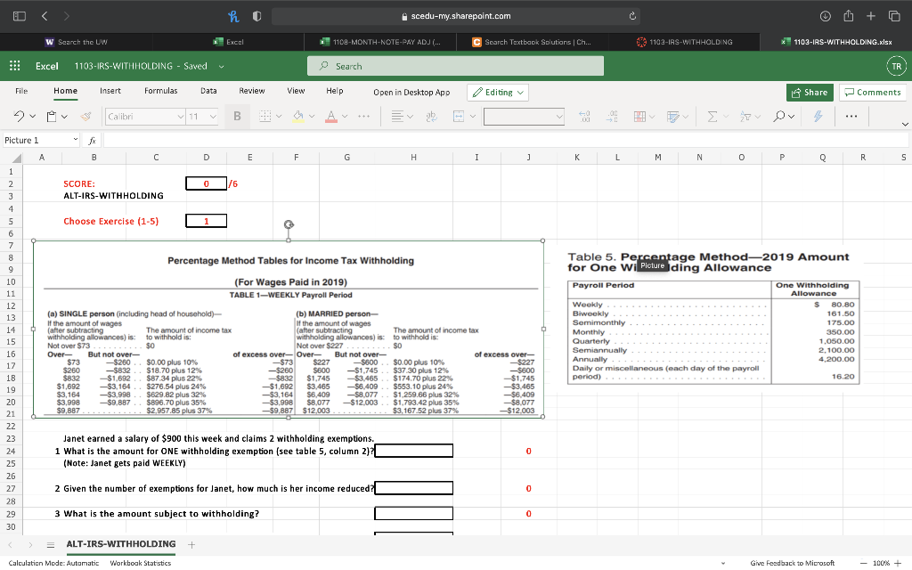 ADJI... Search Textbook Solutions Ch... 1103-IAS-WITHHOLDING 1103-IS-WITHHOLDING.xlsx ::: Excel 1103-IRS-WITHHOLDING - Saved