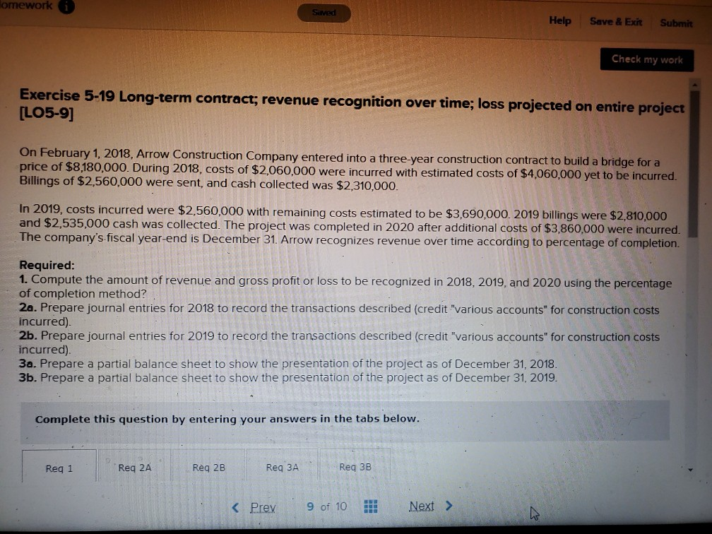 omework Saved Help Save & Exit Submit Check my work Exercise