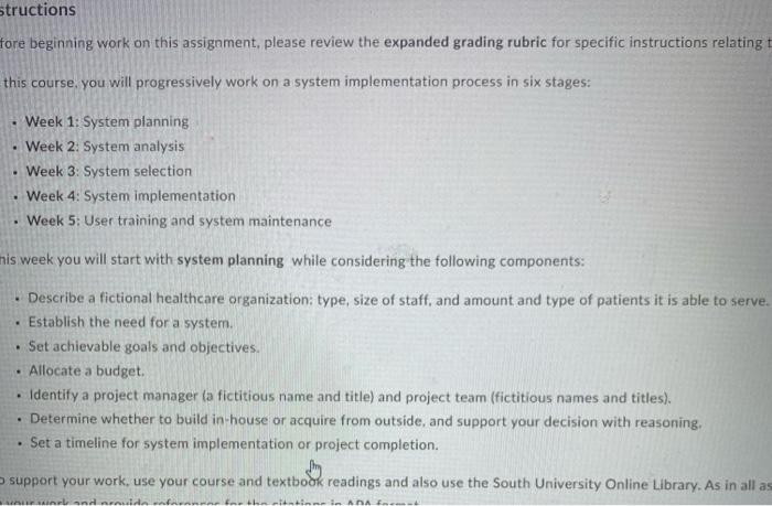  structions fore beginning work on this assignment, please review the expanded