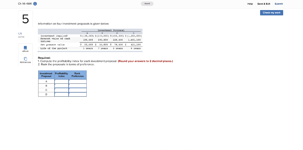 Ch 14 HK i Help Save & Exit Submit Check my