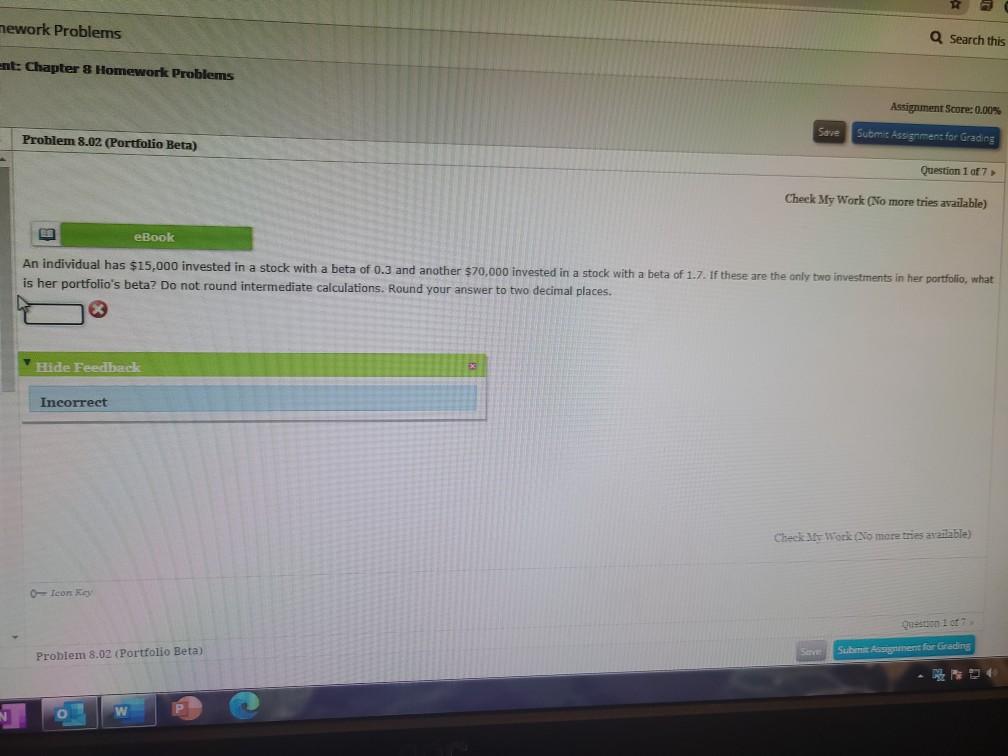  mework Problems Q Search this ent: Chapter 8 Homework Problems Assignment