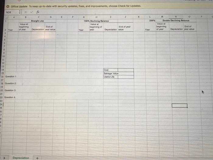 5- Depreciation 40 points Assume you purchased a tractor for $200,000 on