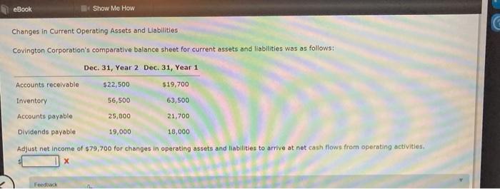  eBook Show Me How G Changes in Current Operating Assets and