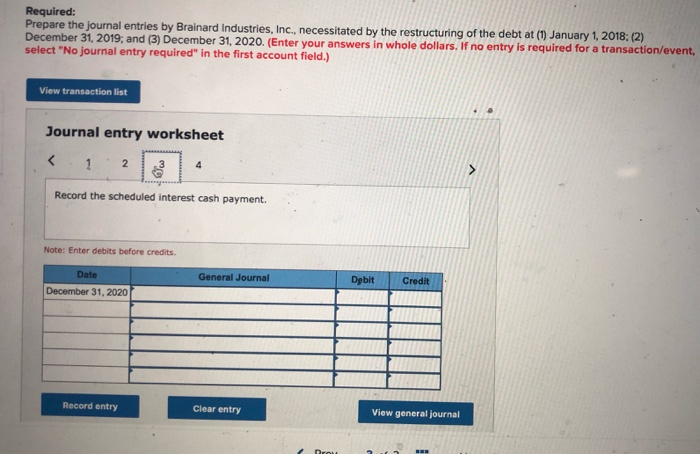 December 31, 2016. Brainard was experiencing severe financial difficulties and asked Second