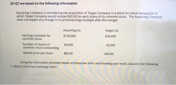 please answer 1-4! its all ONE question only Q1-Q7 are based on